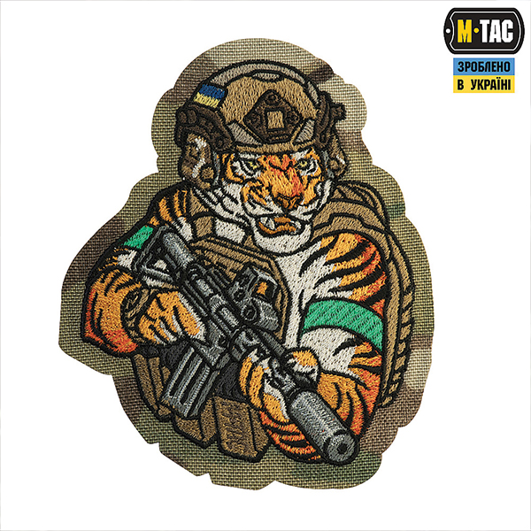 M-Tac нашивка Tiger (вишивка) Multicam/Coyote/Green
