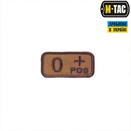 M-Tac нашивка група крові O+ Pos койот