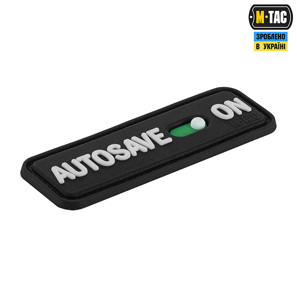 M-Tac нашивка Autosave PVC Black. Фото 2