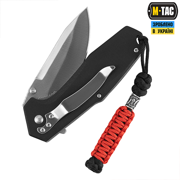 M-Tac темляк Loopy Snake Scandinavian Silver Black&Red. Фото 2