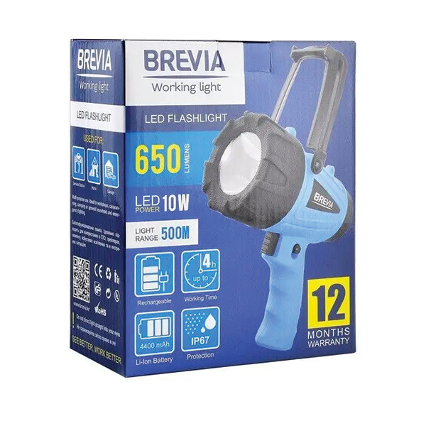 Brevia LED 500m 10W 650 Lm 4400mAh musb. Фото 3