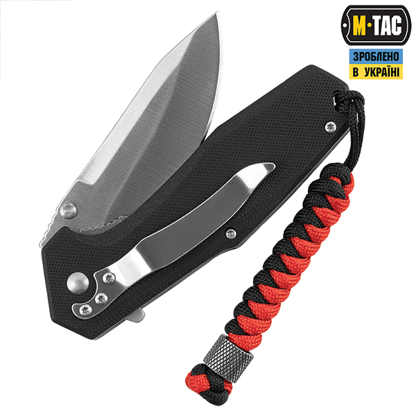 M-Tac темляк Viper Cylindre Stainless Steel Black&Red. Фото 2