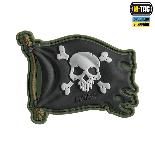 M-Tac нашивка Веселий Роджер PVC Olive/Black