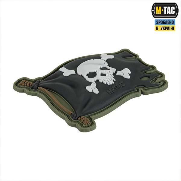 M-Tac нашивка Веселий Роджер PVC Olive/Black. Фото 2