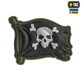 M-Tac нашивка Веселий Роджер PVC Olive/Black