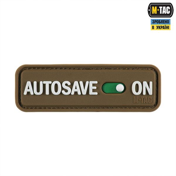 M-Tac нашивка Autosave PVC Coyote