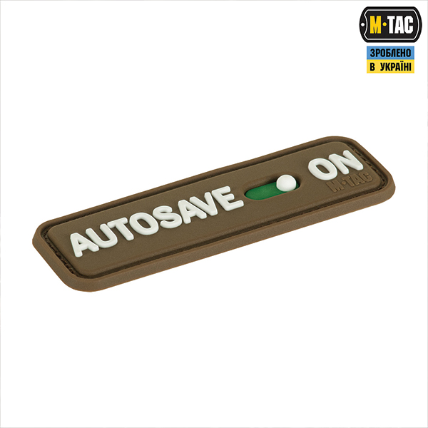 M-Tac нашивка Autosave PVC Coyote. Фото 2