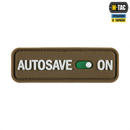 M-Tac нашивка Autosave PVC Coyote