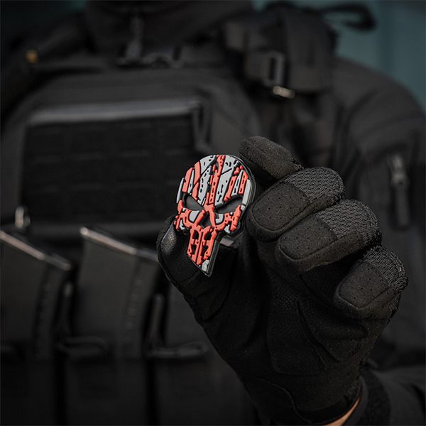 M-Tac нашивка Ukrainian Punisher 3D PVC Red/Black type 2. Фото 5
