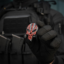 M-Tac нашивка Ukrainian Punisher 3D PVC Red/Black type 2. Фото 5