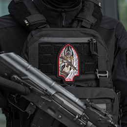 M-Tac нашивка Valkyrie (вишивка) Black/Red