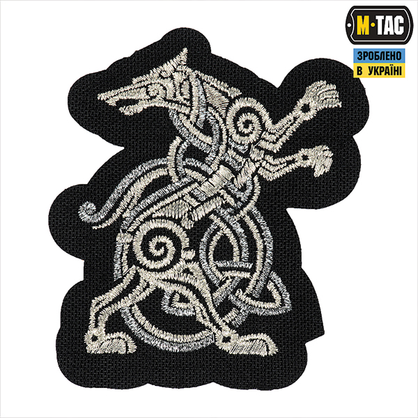 M-Tac нашивка Wolf (вишивка) Black