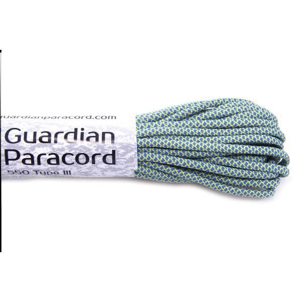 Guardian Paracord 550 Тype III Blue&Yellow Diamond 10 м. Фото 3