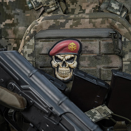 M-Tac нашивка Череп у береті (Ракетні війська та артилерія). Фото 2