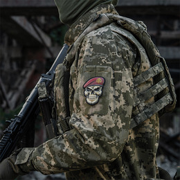 M-Tac нашивка Череп у береті (Ракетні війська та артилерія). Фото 3