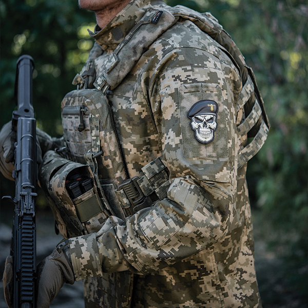 M-Tac нашивка Череп у береті (Танкові війська). Фото 2