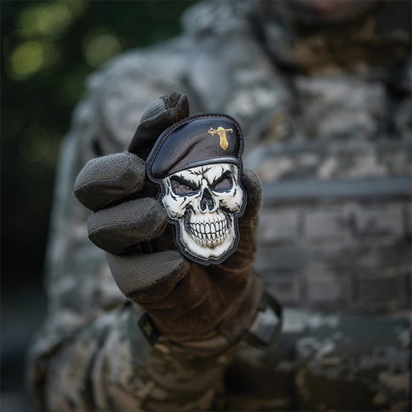 M-Tac нашивка Череп у береті (Танкові війська). Фото 4