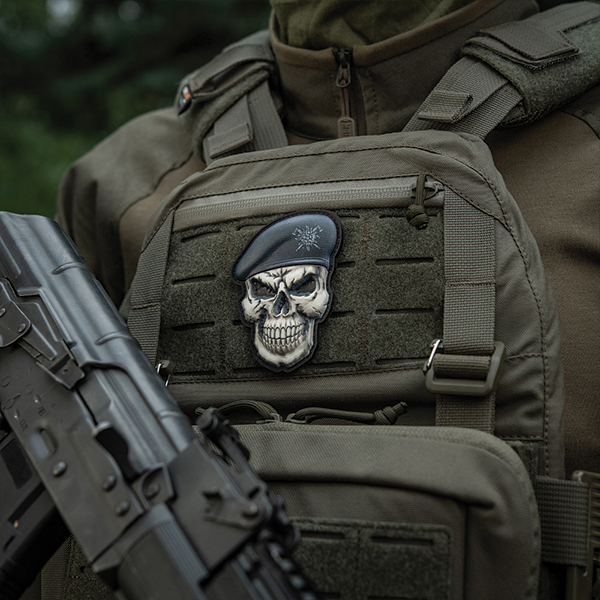 M-Tac нашивка Череп у береті (Гірська піхота). Фото 2