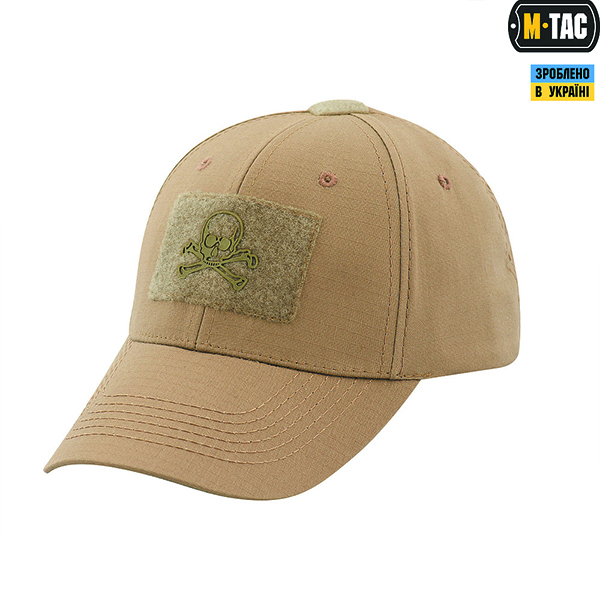 M-Tac бейсболка тактична Flex ріп-стоп Pirate Skull Khaki