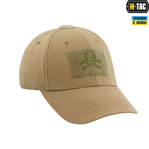 M-Tac бейсболка тактична Flex ріп-стоп Pirate Skull Khaki. Фото 2