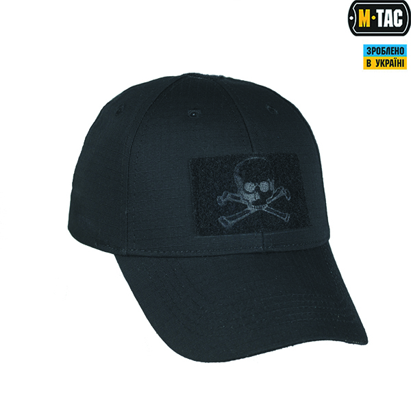 M-Tac бейсболка тактична Pirate Skull ріп-стоп чорна