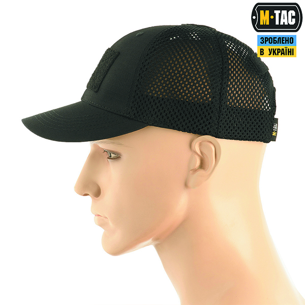 M-Tac бейсболка тактична з сіткою Elite Flex Black. Фото 2