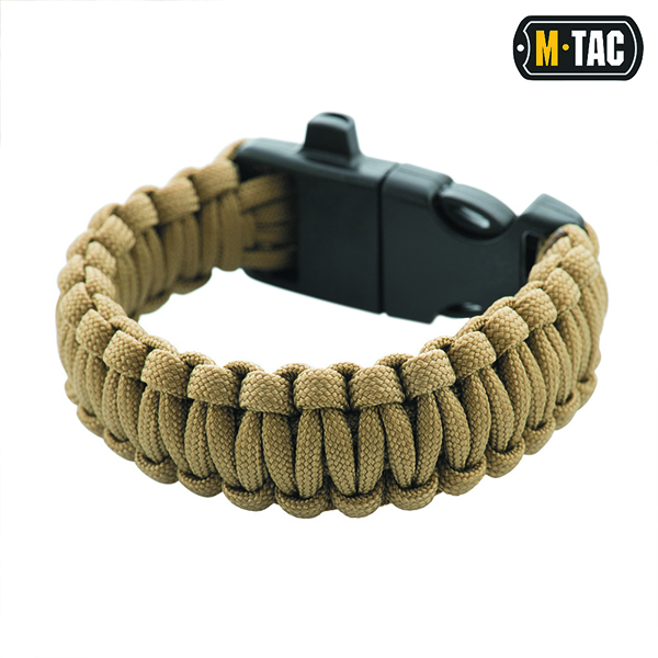 M-Tac браслет паракорд з висікачем іскор і свистком Tan. Фото 2