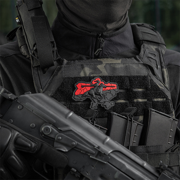 M-Tac нашивка Козацька Україна 3D PVC Red/Black. Фото 3