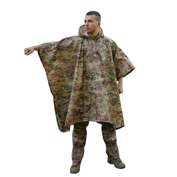 Пончо-дощовик із запаяними швами Waterproof Multicam