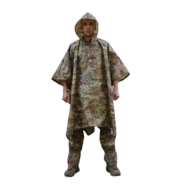 Пончо-дощовик із запаяними швами Waterproof Multicam. Фото 2