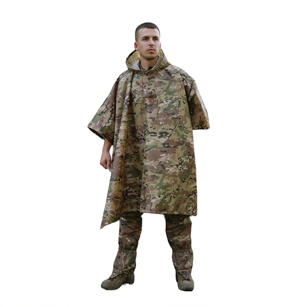 Пончо-дощовик із запаяними швами Waterproof Multicam. Фото 3