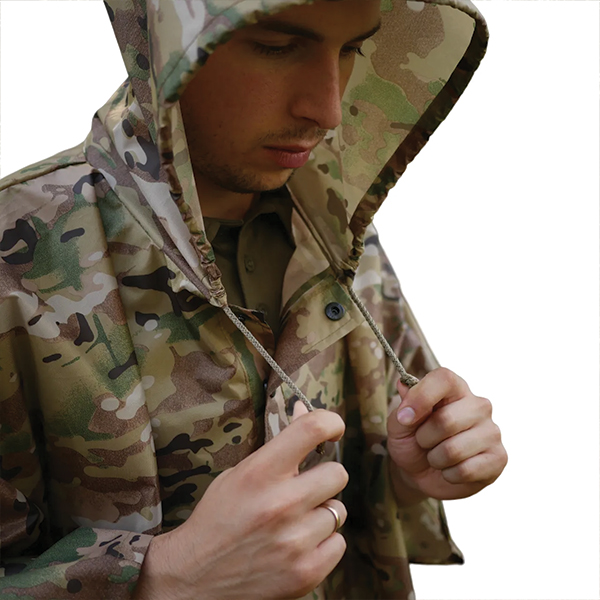 Пончо-дощовик із запаяними швами Waterproof Multicam. Фото 5