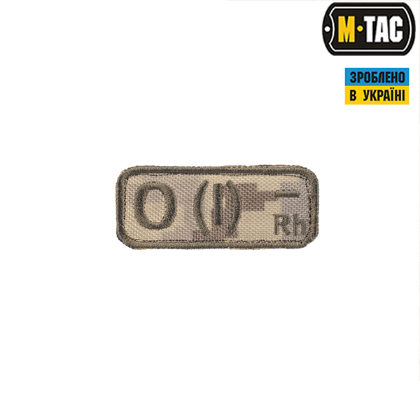 M-Tac нашивка група крові O(I) Rh- MM14