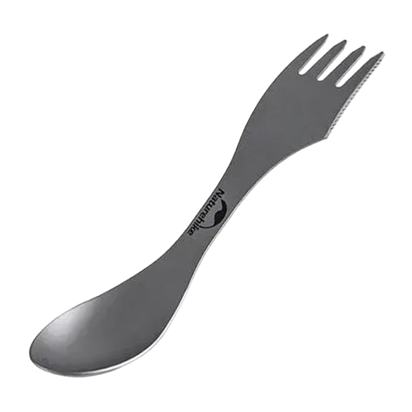 Ложка-виделка-ніж Naturehike Titanium NH19T012 титан