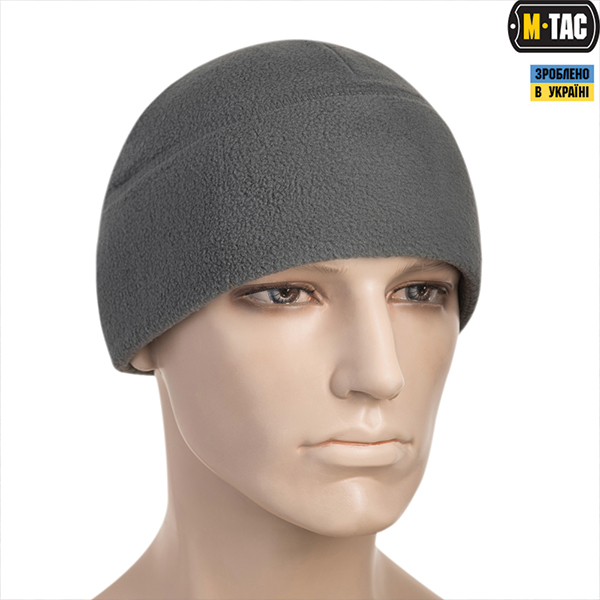 M-Tac шапка Watch Cap Elite фліс (260г/м2) with Slimtex Grey. Фото 3