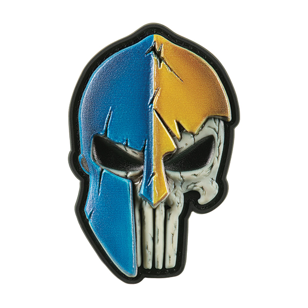 M-Tac нашивка Punisher Sparta PVC жовто-блакитний