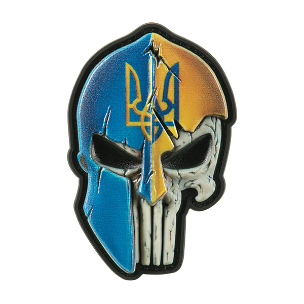 M-Tac нашивка Punisher Sparta PVC тризуб жовто-блакитний
