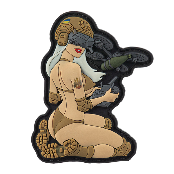 M-Tac нашивка Tactical girl №6 PVC White/Coyote V1