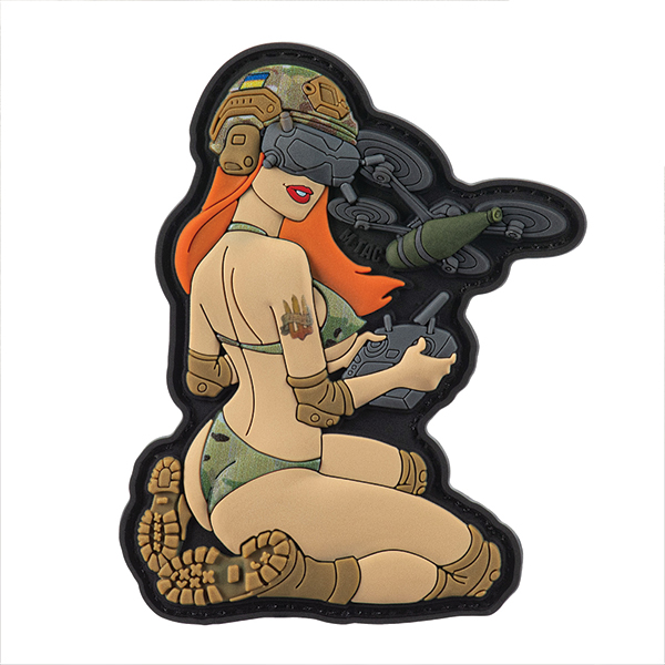 M-Tac нашивка Tactical girl №6 PVC redhead MC V1