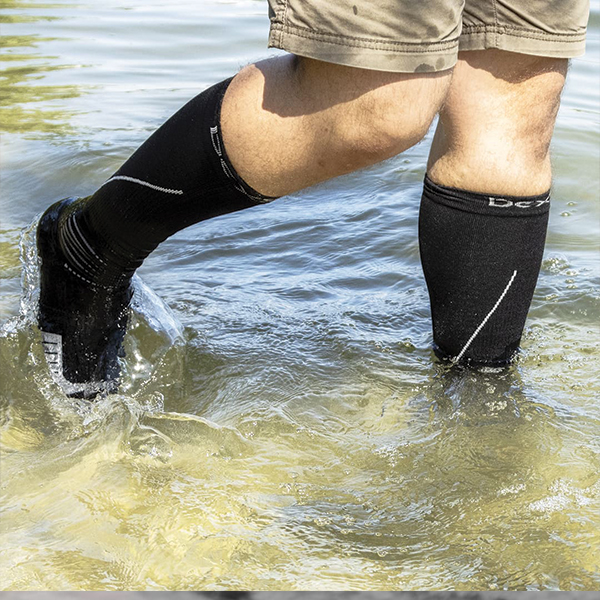 Шкарпетки водонепроникні Dexshell Compression Mudder сірі. Фото 9