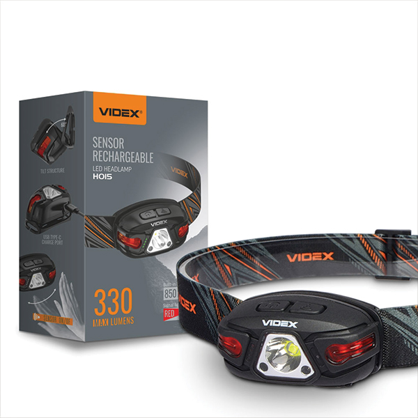 Налобний світлодіодний ліхтарик VIDEX VLF-H015 330Lm 5000K. Фото 2