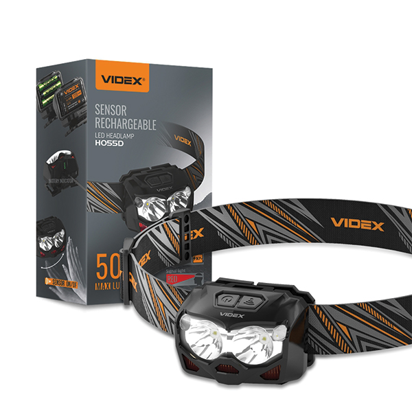 Налобний світлодіодний ліхтарик VIDEX VLF-H055D 500Lm 5000K. Фото 2