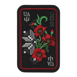 M-Tac нашивка Орнамент Мак (вишивка) Black/Red
