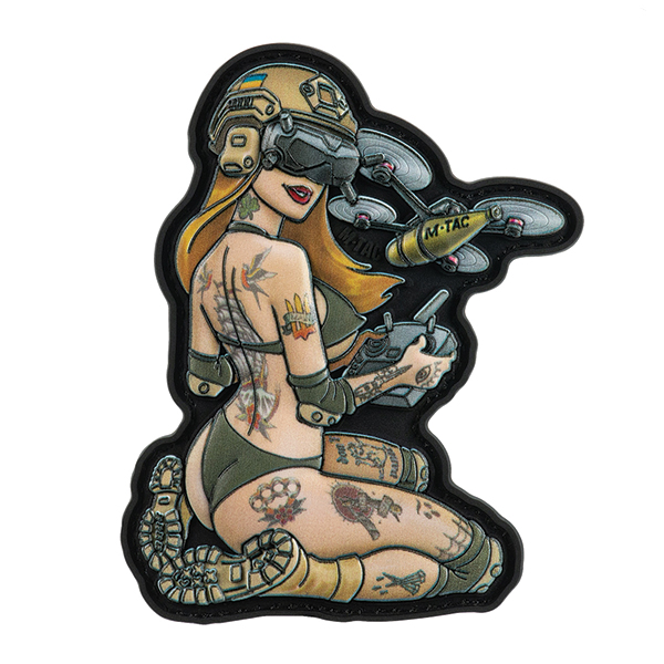 M-Tac нашивка Tactical girl №6 PVC Hooligan Olive V2