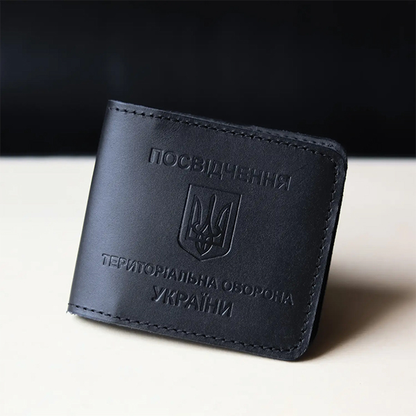 Обкладинка для посвідчення "ТРО" чорна. Фото 2