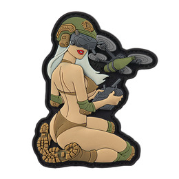 M-Tac нашивка Tactical girl №6 PVC White/Coyote/Olive V2