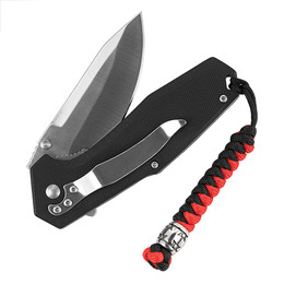 M-Tac темляк Viper Козацький Хрест V.2 Steel Black&Red