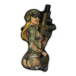 M-Tac наклейка Tactical girl №4 tatoo Якудза