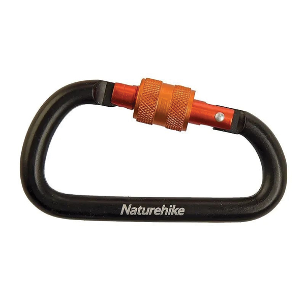 Карабін Naturehike D-type NH15A005-H 6 см чорний