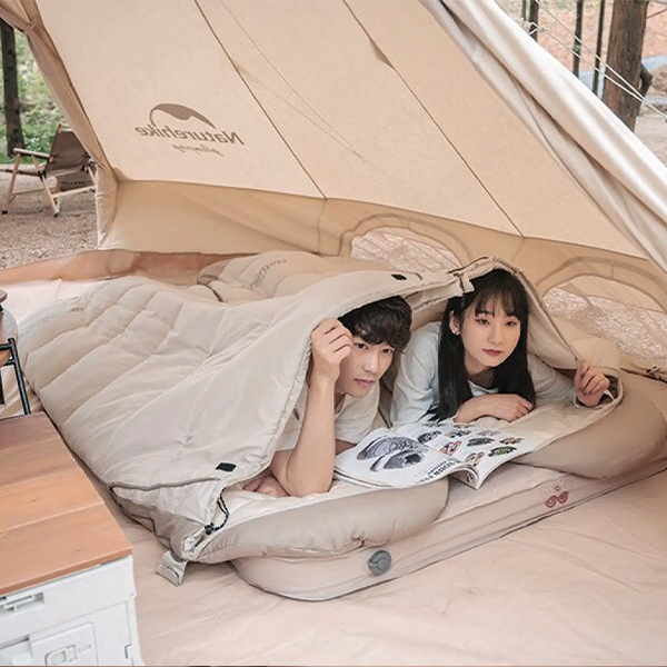 Спальний мішок з капюшоном Naturehike B400 NH21MSD11 бежевий. Фото 5
